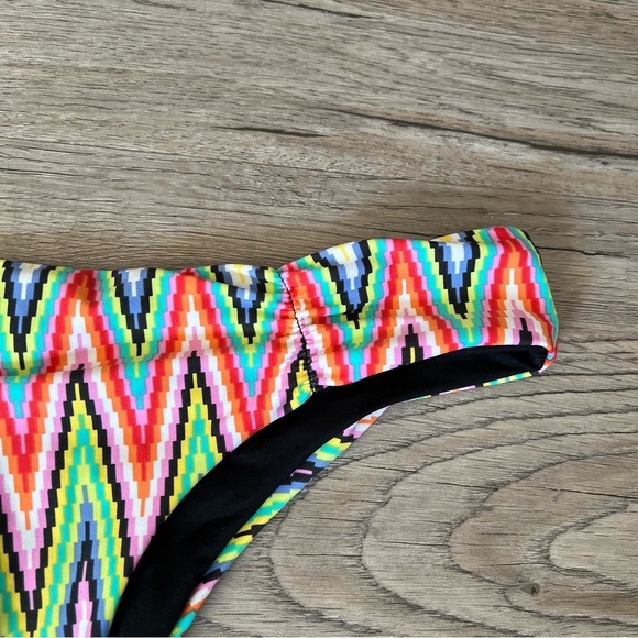 Colorful Zigzag Reversible Bikini Bottom - Picture 2 of 6